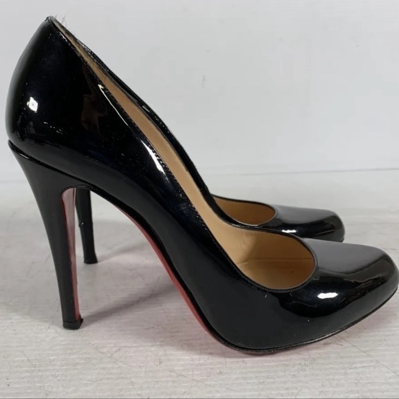 CHRISTIAN LOUBOUTIN  Black Patent Leather Decollete 868 100 size 38 - Picture 2 of 11